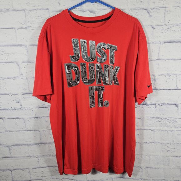 Nike Other - Nike Dri-Fit Men's XXL Just Dunk It Graphic T-Shirt Red SS